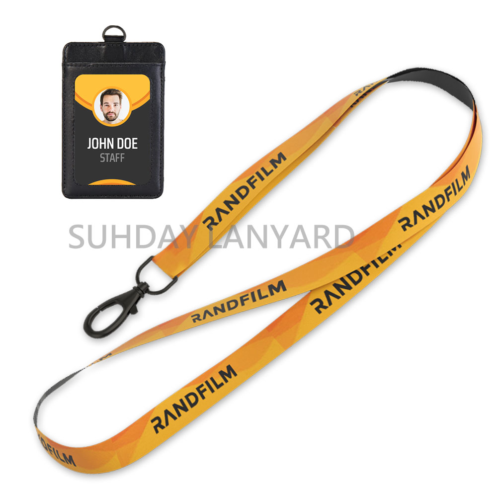 客製識別證帶搭配PU&真皮卡套